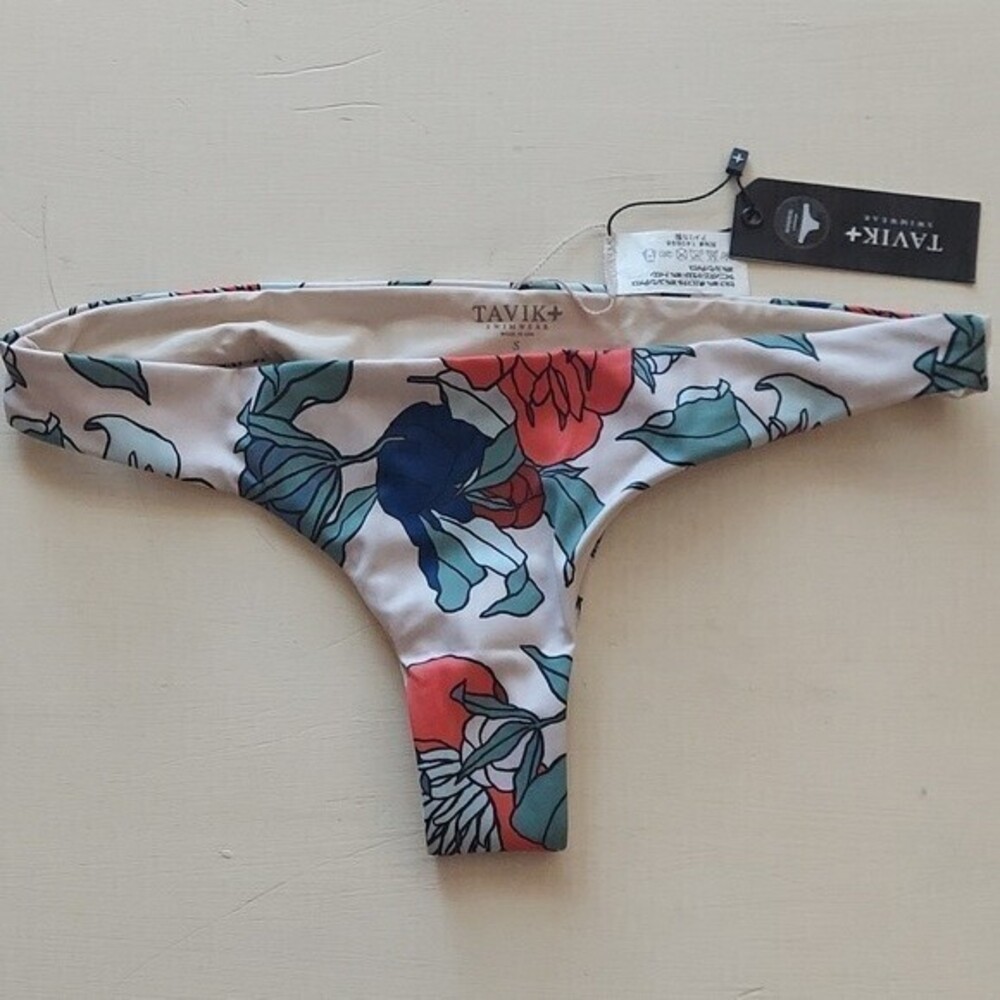 Tavik Ali Mini Swim Botton Emma Floral Tapioca NEW Size Small
